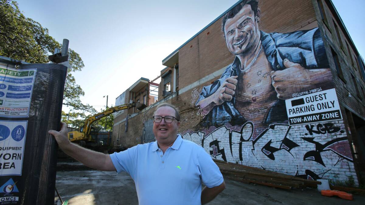 Mixed feelings: Michael Keogh reflects as the demolition begins. Picture: John Veage