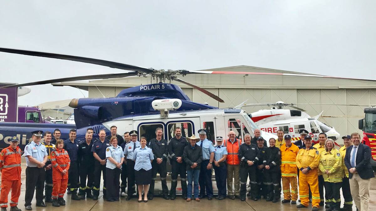 Launch of the Feed a Farmer initiative at the police Aviation Support Branch at Bankstown Airport. Picture: supplied