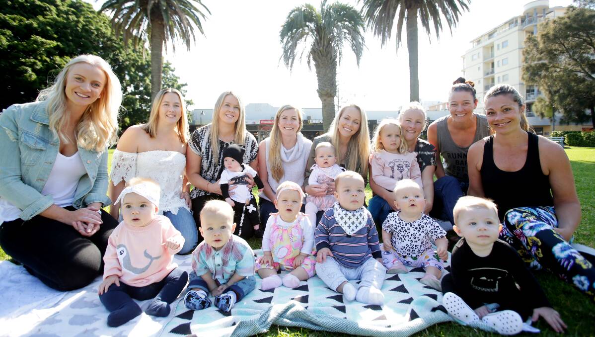 ​Shire girls: Tess Berry (left), Keryn Barclay, Rebecca Shean and Cruz, Lauri Gouch, Chevaun Ambler and Eden, Julia Kerwand and Asher, Leanne Oakley, Alison McGuire. Front: Ester, Jaxson, Willow, Jed, Ellie, Asher. Picture: Chris Lane
