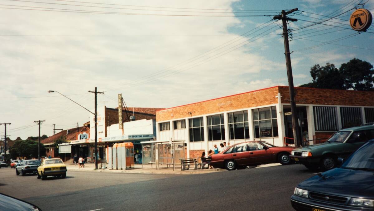Engadine shopping centre, at the entrance to Station Street, in the 1990s. Picture Sutherland Shire Libraries