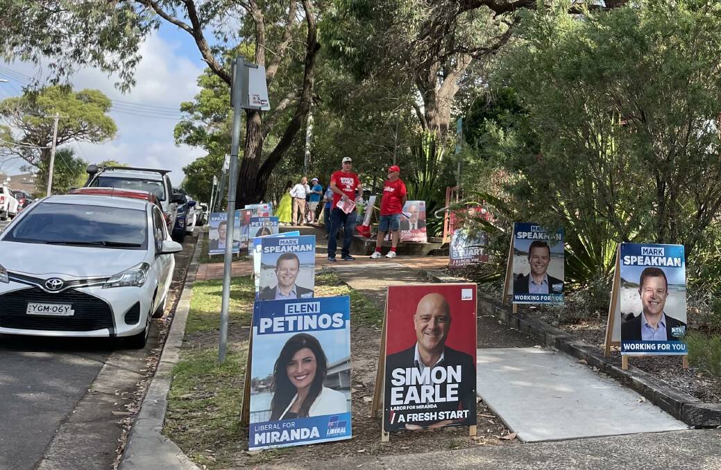 Early voting centre at Miranda, which also caters for voters in the Cronulla electorate. Picture by Chris Lane