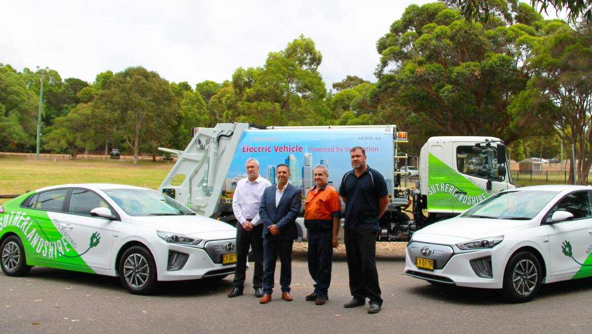 The future: The council begins a trial of four electric cars and a rear loader garbage truck, in 2019. Picture: supplied