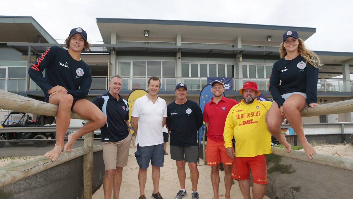 Funding announcement for Wanda Surf Life Saving Club. Picture: John Veage