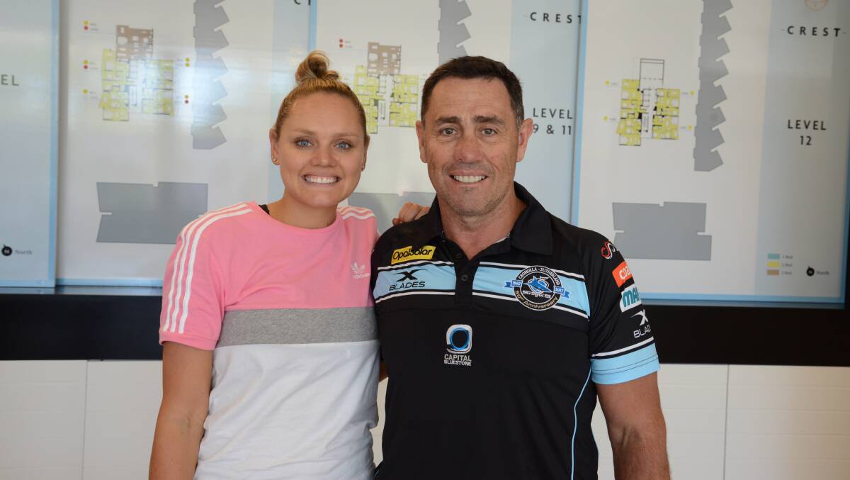 Shane Flanagan and daughter Jade at the sales day. Picture: supplied