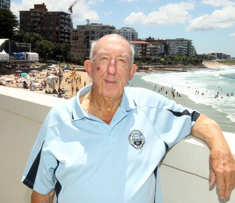 Geoff Forshaw at Cronulla when he was awarded the OAM in the 2023 Australia Day honours. Picture by Chris Lane