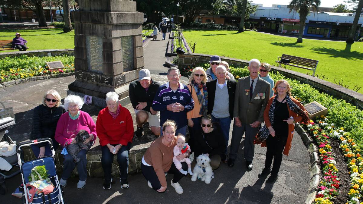 Plea for refusal: Opponents of the proposed hotel gathered at the war memorial in Monro Park. Picture: John Veage