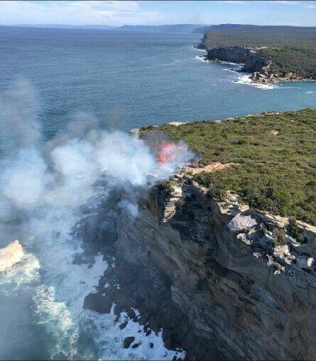 Hazard reduction burn around Wattamolla. Picture: NPWS