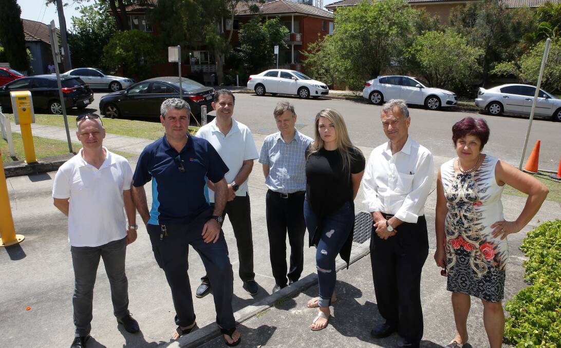 Tired of waiting: Erwin Heinrich (left), Emmanuel Nikoloudakis, Phil Philips, David Neville, Ana Dukic, Dr Wayne Viglione and Rose Viglione are among pro-active residents. Picture: John Veage