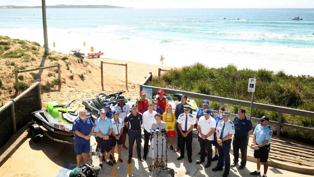 Water safety media conference at Elouera beach on the eve of Australia Day. Picture by Chris Lane