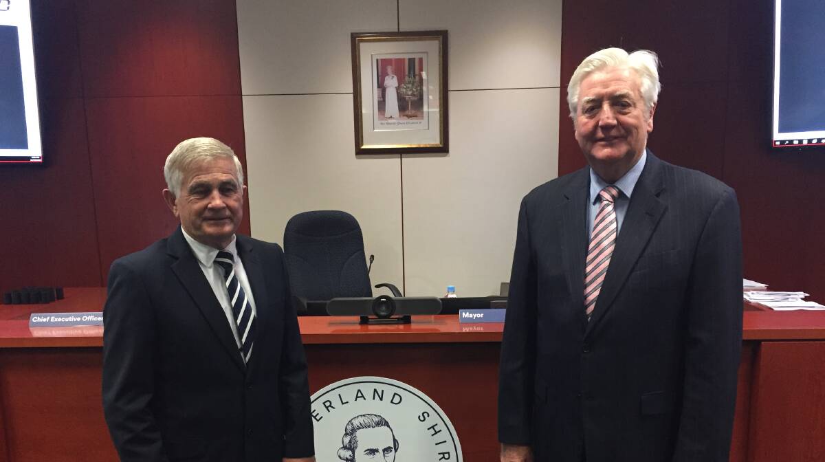 Mayor Steve Simpson and deputy mayor Michael Forshaw.
