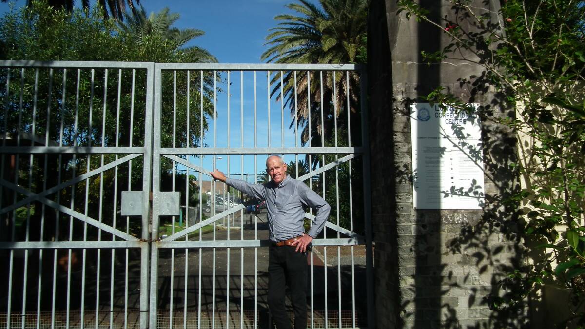 Pat Kennedy at the gates to Long Bay. Picture: supplied