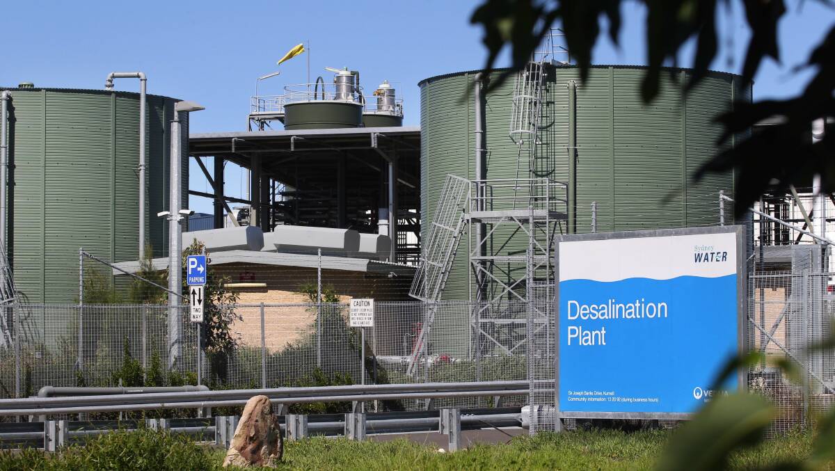 The desalination plant at Kurnell. Picture: John Veage