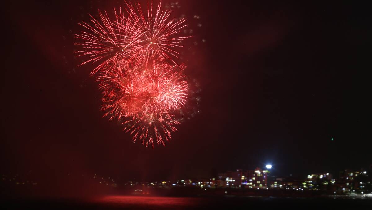 Fireworks at Cronulla on Australia Day 2023. Picture John Veage