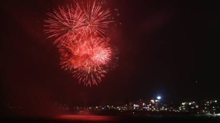 Fireworks at Cronulla on Australia Day 2023. Picture John Veage