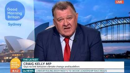 Craig Kelly appears on Good Morning Britain to talk about Australia's bushfire response. Source: Good Morning Britain