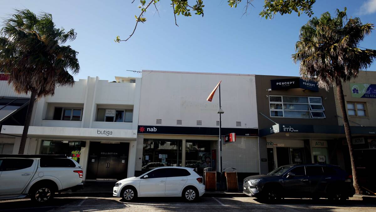 The National Australia Bank branch at Cronulla will close on September 15. Picture: Chris Lane
