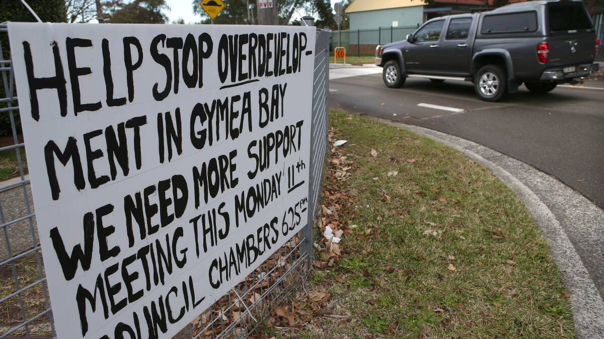 Gymea Bay residents protest against "overdevelopment". Picture: John Veage