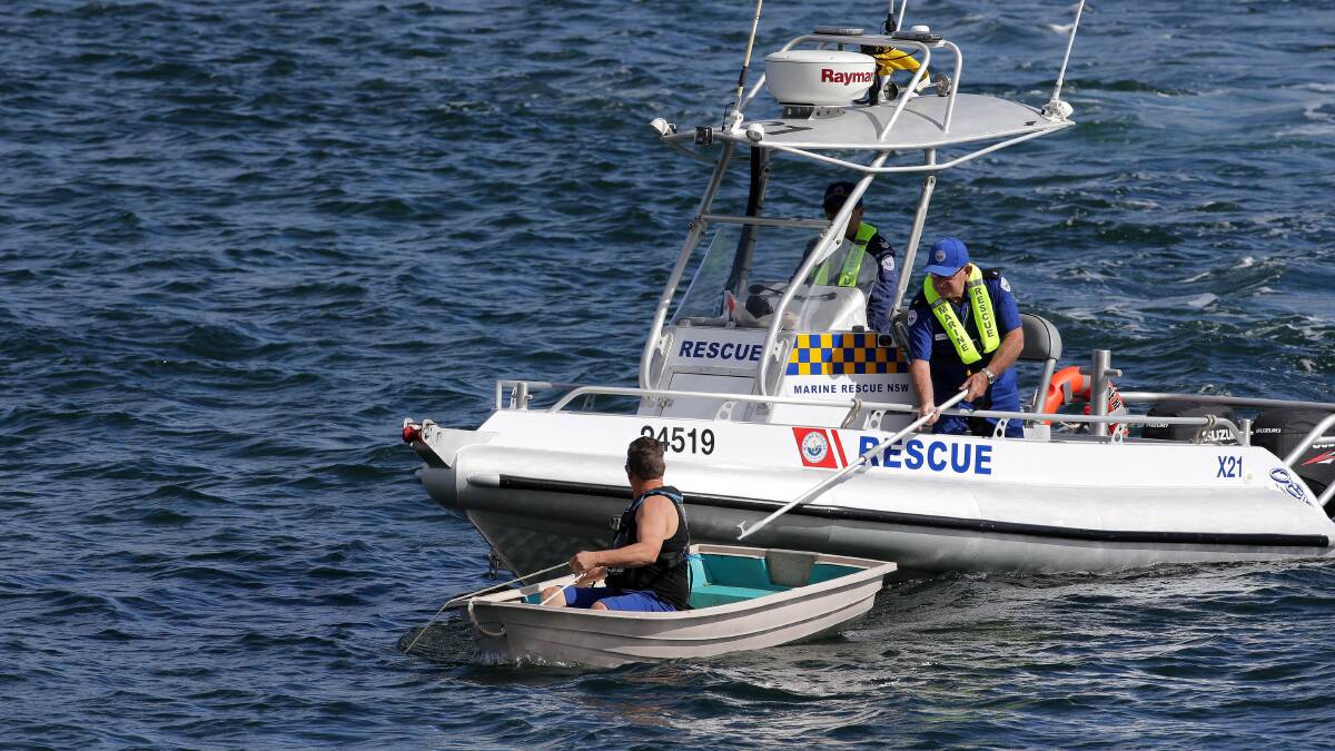 Marine Rescue NSW volunteers based at Hungry Point Reserve in Gunnamatta Bay. Picture: John Veage