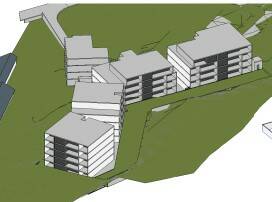 Concept plan for five buildings containing flats. Picture supplied