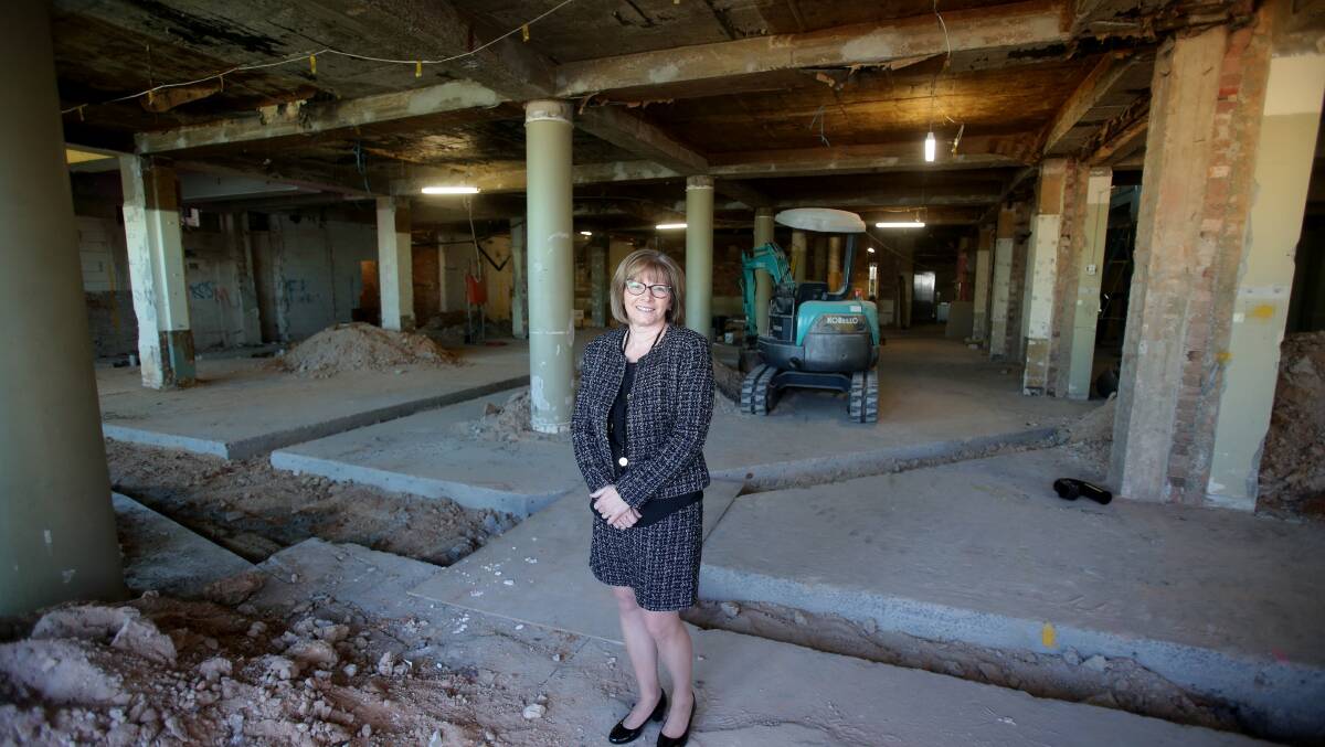 Sue McNeill in the area being developed as a new multi-purpose function centre, which is due to open in December. Picture: Chris Lane