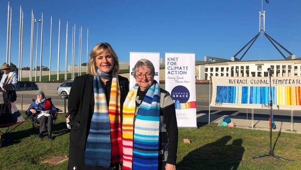  Dr Loraine Holley with MP Zalli Steggle in Canberra earlier this year. 