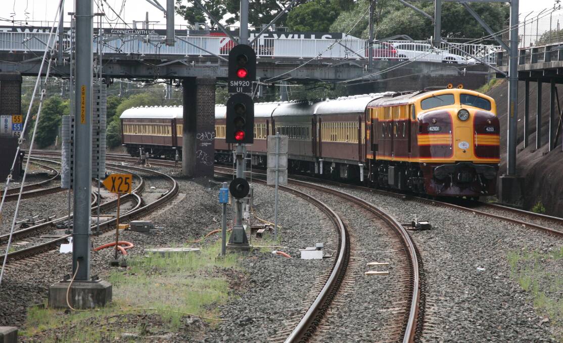 Approaching Hurstville: The Cockatoo Run is the only regular tourist train operating through St George and the shire. Picture: Adrian Roberts, of Carlton
