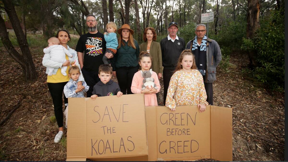 Woronora Heights residents protest in June 2021. Picture by Chris Lane