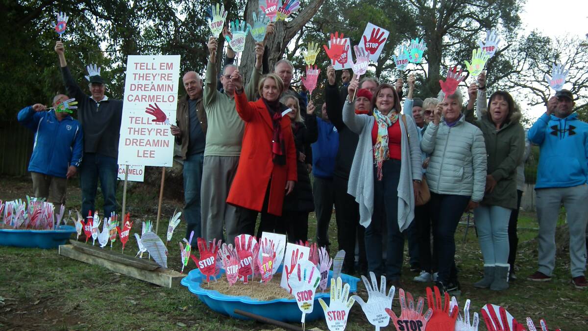 Some of the residents who took part in the protest over a three-hour period. Picture: supplied