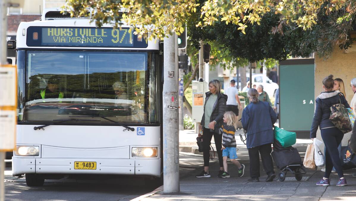 A U-Go Mobility bus at Cronulla station. Picture by John Veage