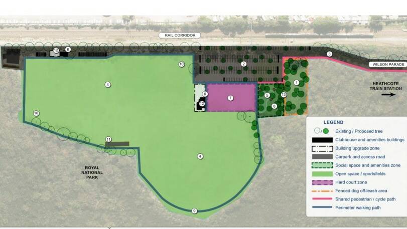 Draft masterplan for Heathcote Oval. Picture: supplied