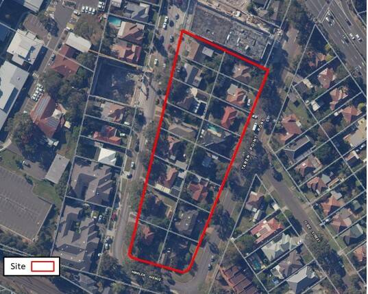 The proposed development would cover 16 home sites at 6-20 Hinkler Avenue and 319-333 Taren Point Road, Caringbah. Picture DA