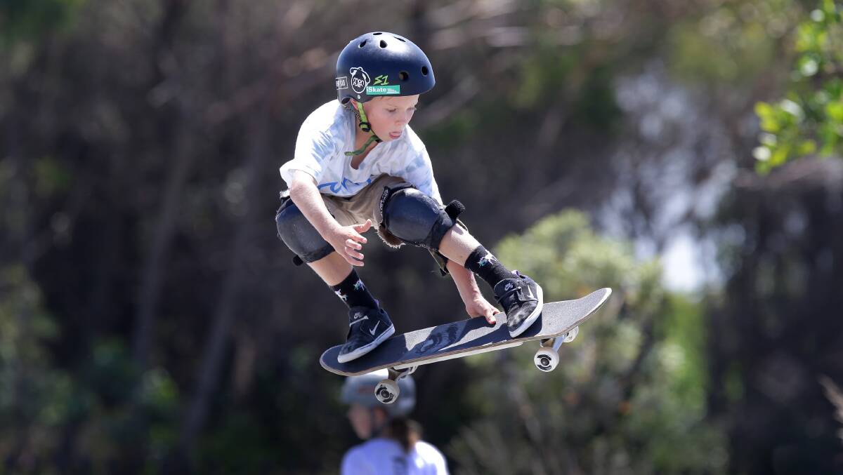 Coming to Miranda: A youngster shows his skills at the Greenhills skate park. Picture: John Veage