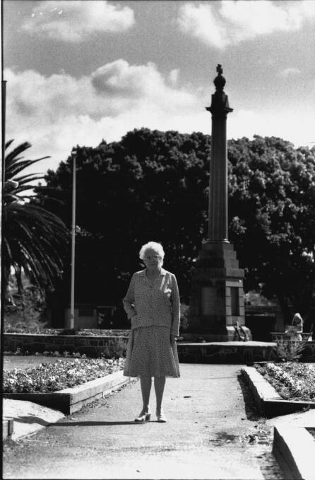 Dorothy Monro, 87, the widow of Cecil (Joe) Monro, in Monro Park in 1989. Picture: Philip Lock