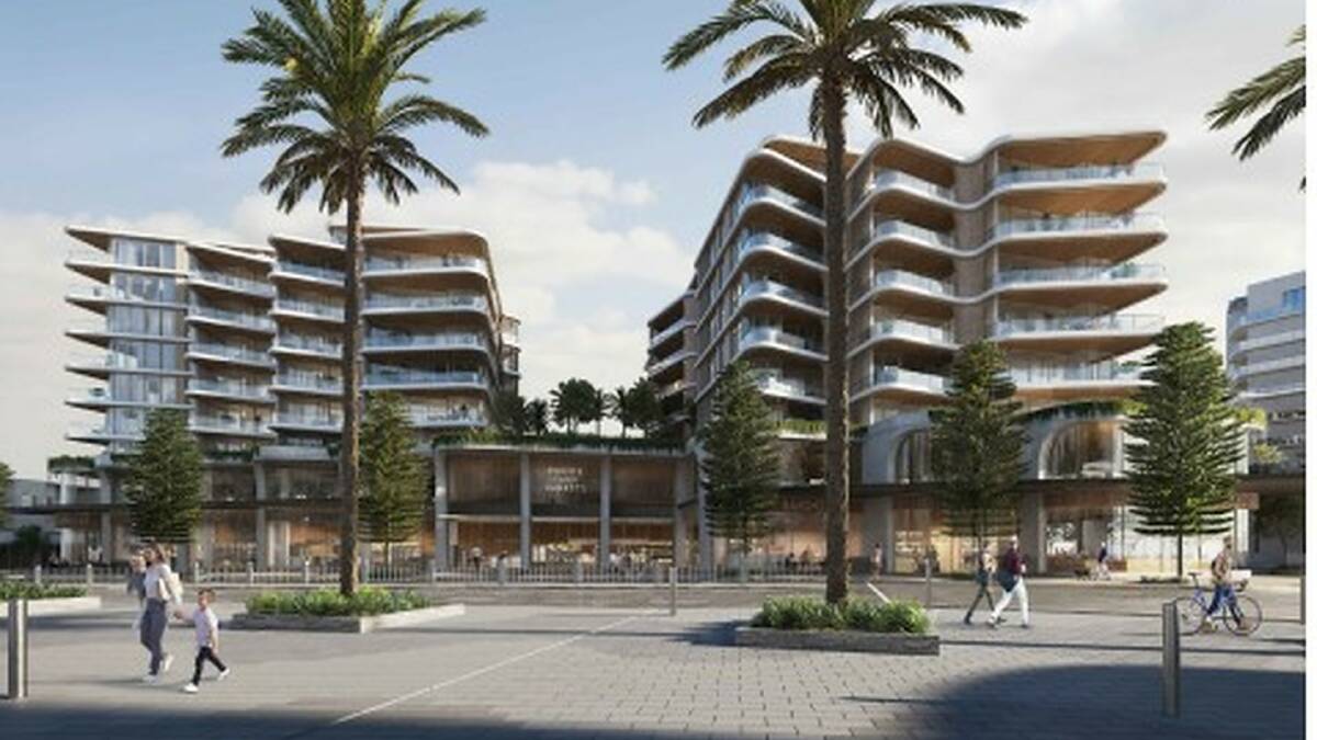 Photomontage of the approved development, looking north from the mall. Picture: PBD/ DA
