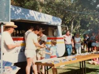 The De La Salle club's caravan canteen, which Danny and Marie Lewis used to tow to games.