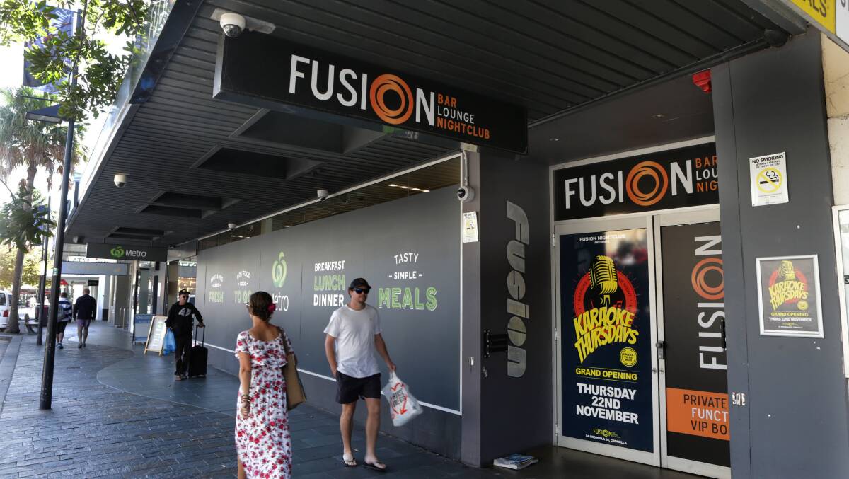 Earlier drinks: Fusion nightclub is located next to Woolworths. Picture: John Veage
