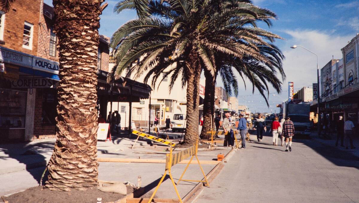 Cronulla Street in mid-1988 during construction of the mall. Picture Sutherland Shire Libraries