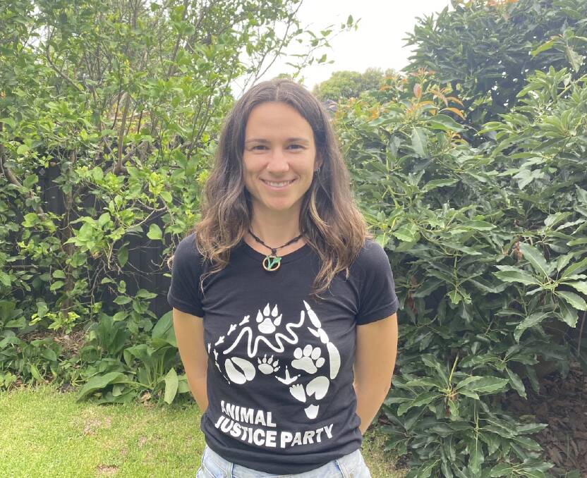 Arielle Perkett, representing the Animal Justice Party. Picture supplied