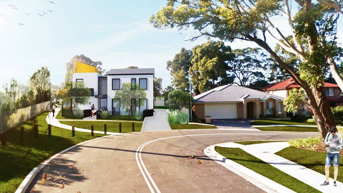 Artist's impression from a recently submitted DA for a boarding house with 16 rooms in a R2 low residential zone in Best Crescent, Kirrawee. Picture: DA