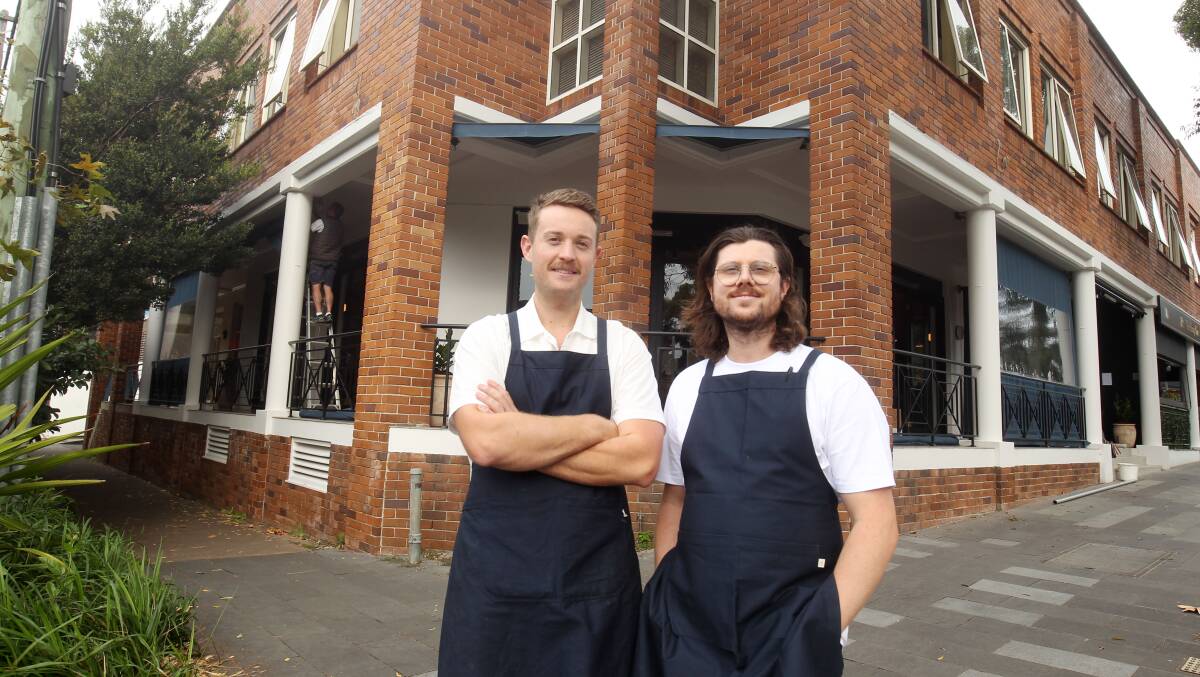 Head chef Will Lawson and Tristan Rosier outside Fior restaurant at Gymea. Picture by Chris Lane