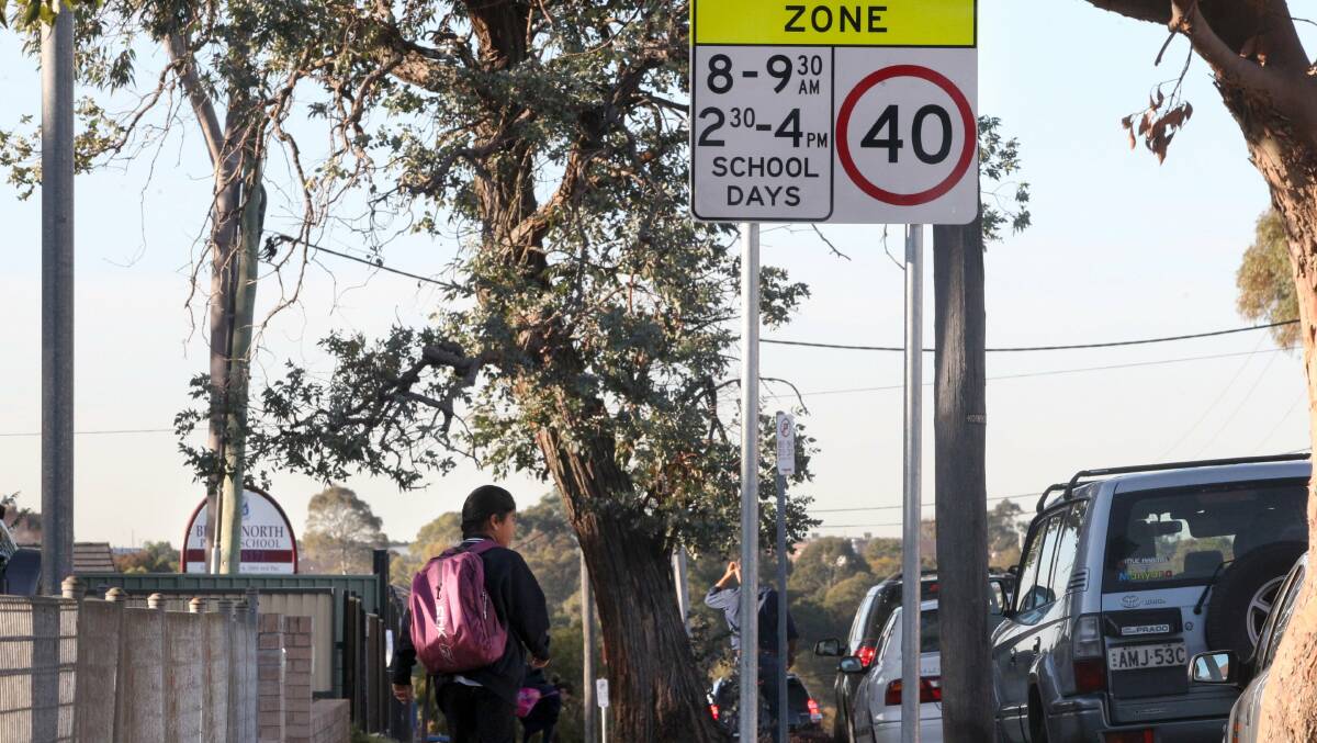 School zones are operating again after the holidays. Picture: Jane Dyson