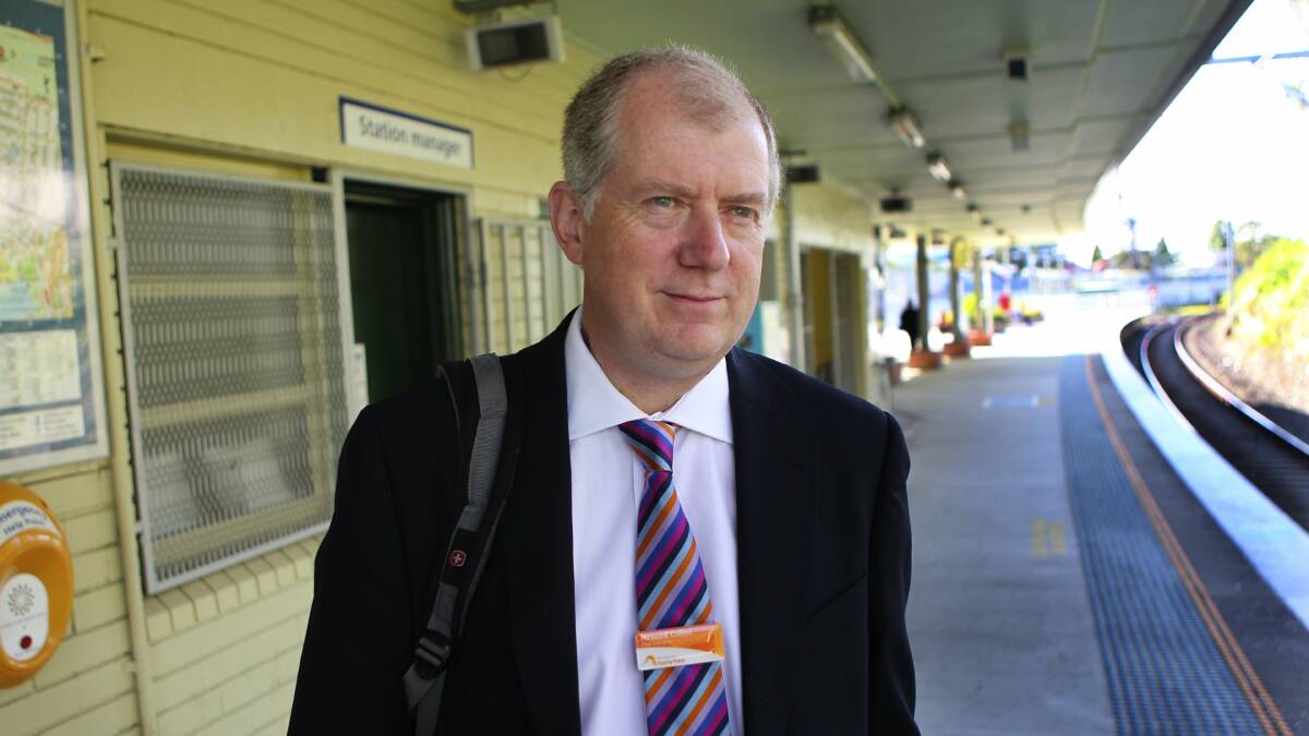 Sydney Trains chief executive Howard Collins travels to work early each day from  Woolooware station. Picture: John Veage