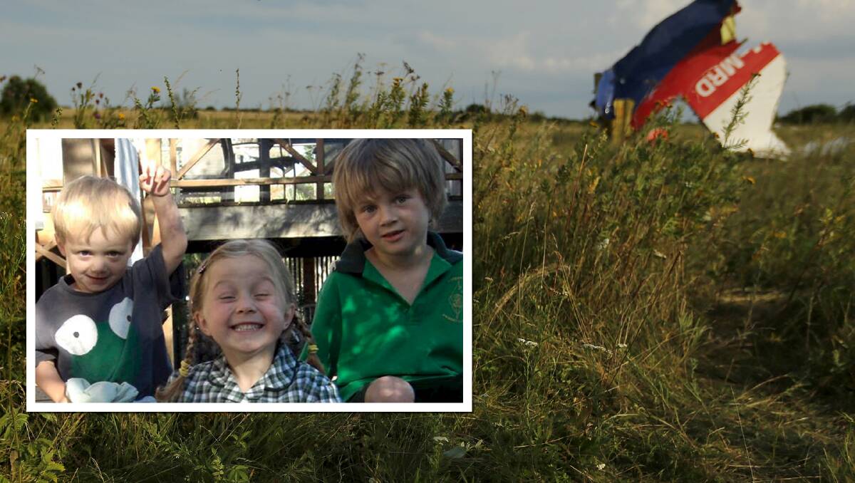 Mo, Evie and Otis died when flight MH17 was shot down over Ukraine.
Picture: Anthony Maslin, Facebook