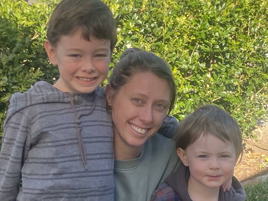 Nicole and her sons, six and three, at a happier time. Picture: supplied