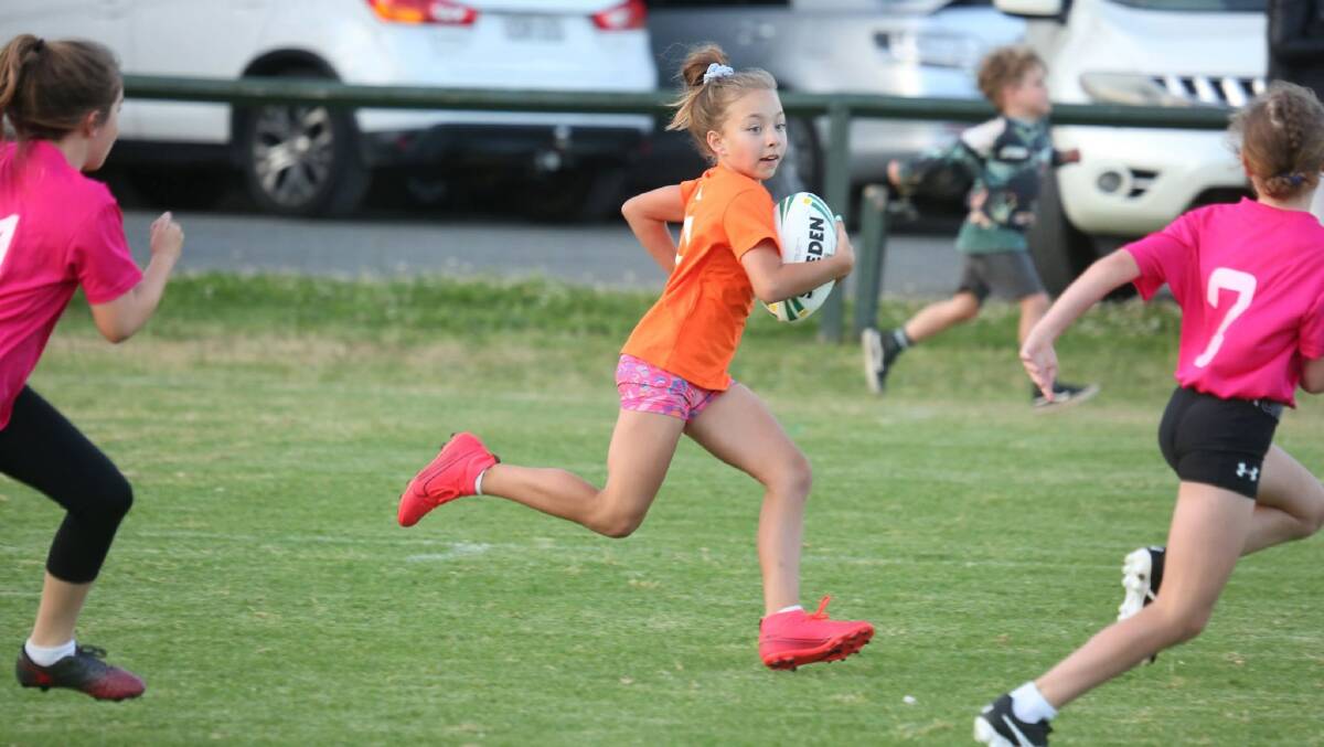Girls playing touch football in the Taren Point Association competition. Picture: Facebook