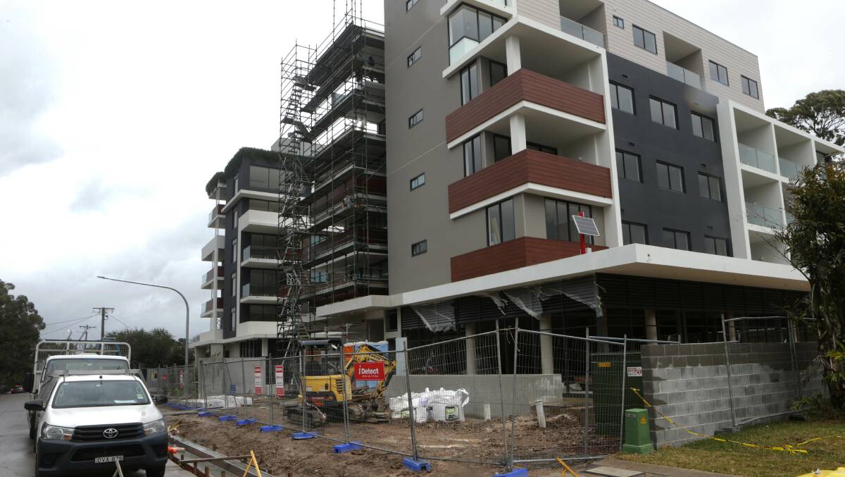 A development in the Caringbah medical precinct, where extra building height and floor space is allowed for developments with medical suites at the bottom and apartments above. Picture by John Veage

