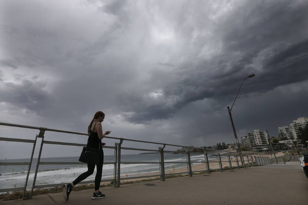 Storm brewing over St George and Sutherland Shire. Clouds over Kogarah at 2pm on Wednesday.