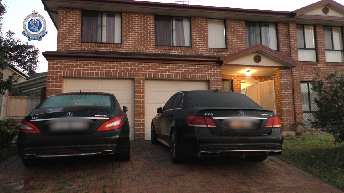 Strike Force Sonivir iInvestigators located a firearm, 676g of ice, 2kg of MDMA, five luxury vehicles, drug paraphernalia, and a Harley-Davidson motorcycle in homes across Sydney's north-west. The items were seized to undergo forensic examination. Pictures: NSW Police