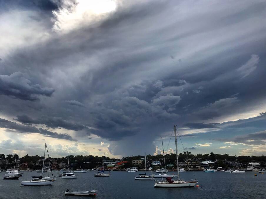 Storm activitity at Gunamatta Park on Tuesday afternoon. St George and Sutherland were spared any storms yesterday but we may not be as lucky today. Picture @kazmaz62/Instagram