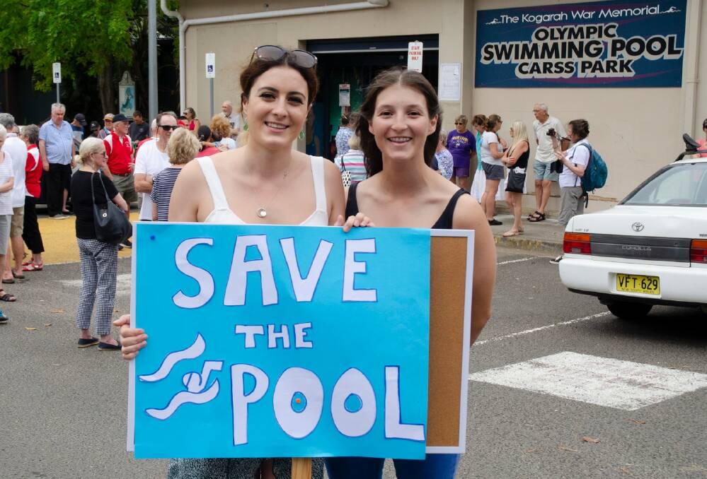 Getting the message out: There was a strong show of support at a recent rally to save Carss Park Pool.